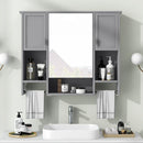 Wall Mounted Bathroom Storage Cabinet With Mirror, Medicine Cabinet With Towel Bar by HouseOfZazla
