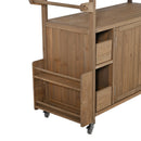 54.33' Farmhouse Rolling Outdoor Kitchen Cart by HouseOfZazla