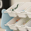 Kids Toy Storage Organizer With 2 Tier Bookshelf, Toy Storage With 12 Bins by HouseOfZazla