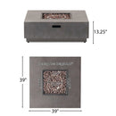 Modern Square Fire Pit With 50,000 BTU