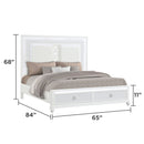 Abigale - Bed & LED Lighting And 2 Drawer Storage Footboard by HouseOfZazla