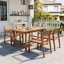 U_STYLE 5-Piece Outdoor Acacia Wood Dining Set