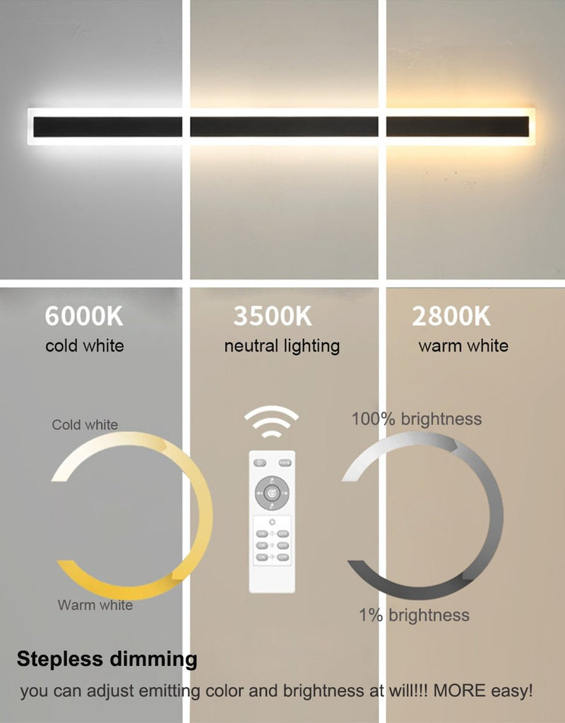 MIRODEMI® Black/White/Gold Outdoor Waterproof LED Wall Lamp With App Control Model