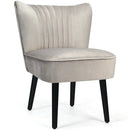 Set of 2 Upholstered Modern Leisure Club Chairs with Solid Wood Legs by LJGDeals