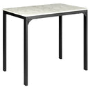 3 Piece Counter Height Dining Set Faux Marble Table by LJGDeals