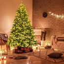 6.5 Feet Pre-lit Snow Flocked Hinged Artificial Christmas Tree by LJGDeals
