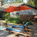 9Ft Patio Bistro Half Round Umbrella by DirectDeals
