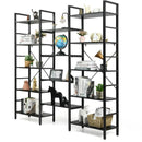 Vintage Triple Wide 5-Tier Bookcase Large Bookshelf Display Storage Shelf by LJGDeals