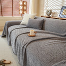 Textured Throw Blanket with 3D Dobby Weave, Minimalist Furniture Protector for Couch