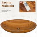 23.5 Inch x 16 Inch Teak Wood Washbasin with Drainage Hole by LJGDeals
