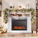 23 Inches 750W/1500W Electric Fireplace Heater with Alter Flame Color and Brightness by DirectDeals