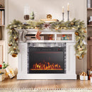 23 Inches 750W/1500W Electric Fireplace Heater with Alter Flame Color and Brightness by LJGDeals