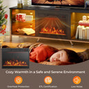 23 Inches 750W/1500W Electric Fireplace Heater with Alter Flame Color and Brightness by DirectDeals