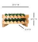 Stackable Wood Wine Rack Customizable for Growing Bottle Collection, Small and Space Saving Holds 12 Bottles by Wine Racks