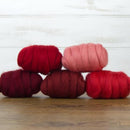 Mixed Merino Wool Variety Pack | Wondrous Reds (Reds) 250 Grams, 23 Micron