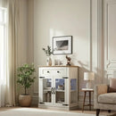 Modern Glass Door Cabinet – 3 Styles | Adjustable Shelves | Compact Storage Cupboard by 2Dropme