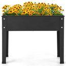 Metal Raised Garden Bed with Legs and Drainage Hole for Vegetable Flower-24 x 11 x 18 inches by LJGDeals