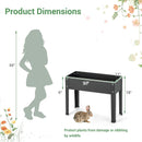 Metal Raised Garden Bed with Legs and Drainage Hole for Vegetable Flower-24 x 11 x 18 inches by LJGDeals