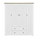 4 Door Wardrobe Armoire With 2 Drawers by HouseOfZazla