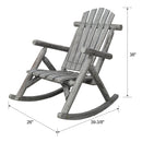 Durable Wooden Porch Rocker, Fir Log Rocking Chair by HouseOfZazla