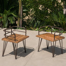 Zion Industrial Wood and Metal Chair (Set of 2)