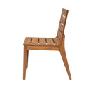 7 Piece Outdoor Acacia Wood Dining Set, 71" Teak Finish Rectangular Table with 6 Slatted Back Chairs by HouseOfZazla
