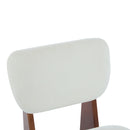 [Set of 2] Modern Beige Lounge Chair with Polyester Upholstery, Sturdy Wood Base With Walnut Finish, Minimalist and Stylish Accent Seating for Living Room, Bedroom, or Office