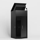 Package Delivery Box for Outside with Lock 16.7'L*16.8'W*36.4'H, Heavy-Duty Steel Package Drop Box with Anti-Theft Design, Weather-Resistant, Package Mailbox for Porch Ideal for Home or Office,(Black