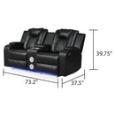 Benz - LED & Power Recliner With Adjustable Headrests And Ambient LED Lighting by HouseOfZazla