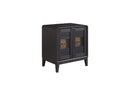 Glass Door Nightstand - Black by HouseOfZazla