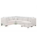 U-Shaped Sectional Sofa Pull Out Sofa Bed With Two USB Ports, Two Power Sockets, Three Back Pillows And A Storage Chaise For Living Room by HouseOfZazla