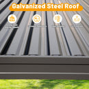 8x5 Ft Grill Louvered Pergola with Adjustable Roof and Built-in Gutter by HouseOfZazla