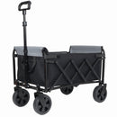 All-in-One Convertible Folding 4-Wheel Trolley with Bench Seat