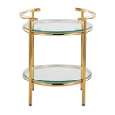 Rhonda - Contemporary / Glam Side Table - Gold / Clear by HouseOfZazla