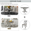 Dining Set With Extendable Round Table And 4 Upholstered Chairs by HouseOfZazla