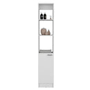 Linen Cabinet, 1 Door, 6 Shelves - White by Unique Piece Furniture