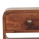 Mini California Curved Nightstand Wth Lower Slot by Unique Piece Furniture