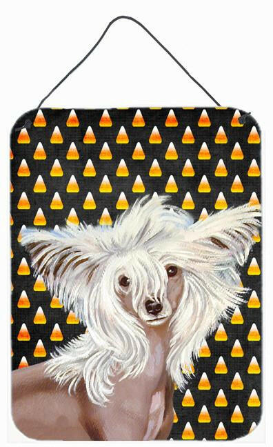 Chinese Crested Candy Corn Halloween Portrait Wall or Door Hanging Prints