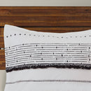Cotton Printed Comforter Set with Trims Black/White King/Cal King