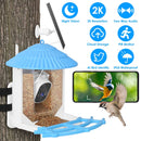 Solar Powered Smart Bird Feeder 2K Bird Watching Camera With PIR Motion AI Birds Species Identify Two-Way Audio Real-Time App Notification Capture Vid