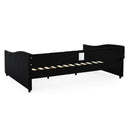 Upholstered Tufted Daybed With 2 Drawers, Waved Arms by HouseOfZazla
