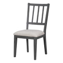 5-Piece Dining Table Set, 44" Round Dining Table with Curved Bench & Side Chairs for 4-5 People for Dining Room and Kitchen (Grey)