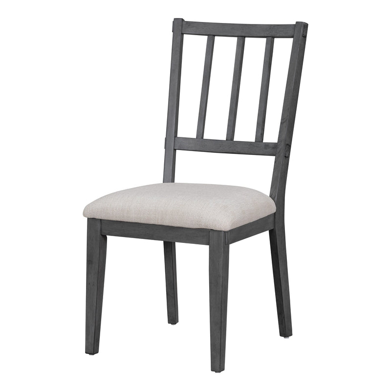 5-Piece Dining Table Set, 44" Round Dining Table with Curved Bench & Side Chairs for 4-5 People for Dining Room and Kitchen (Grey)