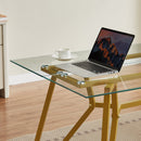 70.9-Inch Rectangular Glass Dining Table