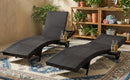 K&K 80'' Patio Wicker Chaise Lounge Chairs Set of 2 by HouseOfZazla