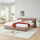 Modern Platform Bed Frame With Thick Fabric by Unique Piece Furniture