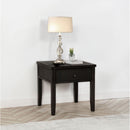 Sutter - 1 Drawer Square End Table - Dark Brown by HouseOfZazla