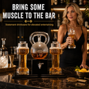 Kettlebell & Dumbbell Beer, Whiskey & Wine Dispenser Set