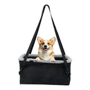 Small Dog Car Seat with Harness Center Console Pet Booster Seat Travel Car Seat with Side Pocket Cotton Velvet Cushion for Dogs Cats Up to 9LBS