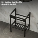 Console Sink With 304 Legs, 24" X 16.75", Wall Mounted Design - White / Black